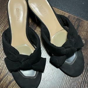 Black Expression Heeled Sandals
